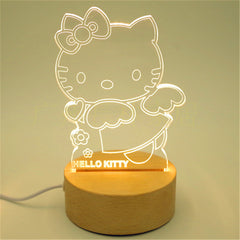 3D solid wood table lamp