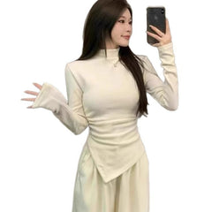 Luxury High-end Half-turtleneck Base Top For Women Perfect For Fall And Winter