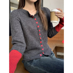 Womens Slimming Figure-Hugging Knitted Top With Panel Design