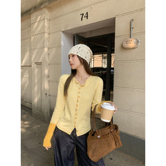 Womens Slimming Figure-Hugging Knitted Top With Panel Design